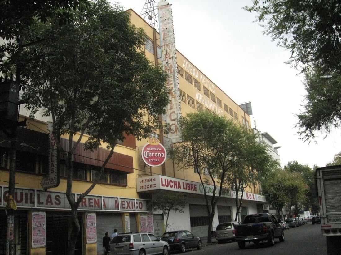 The outside of Arena Mexico in Mexico City