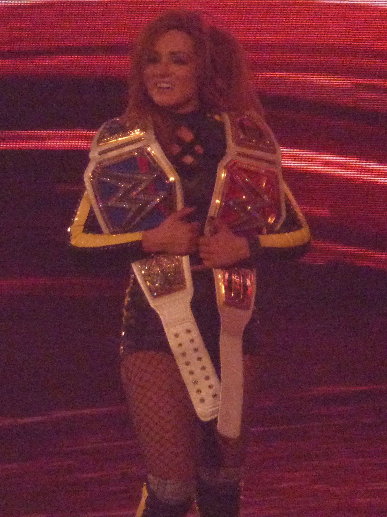 Becky Lynch in her ring gear in April 2019