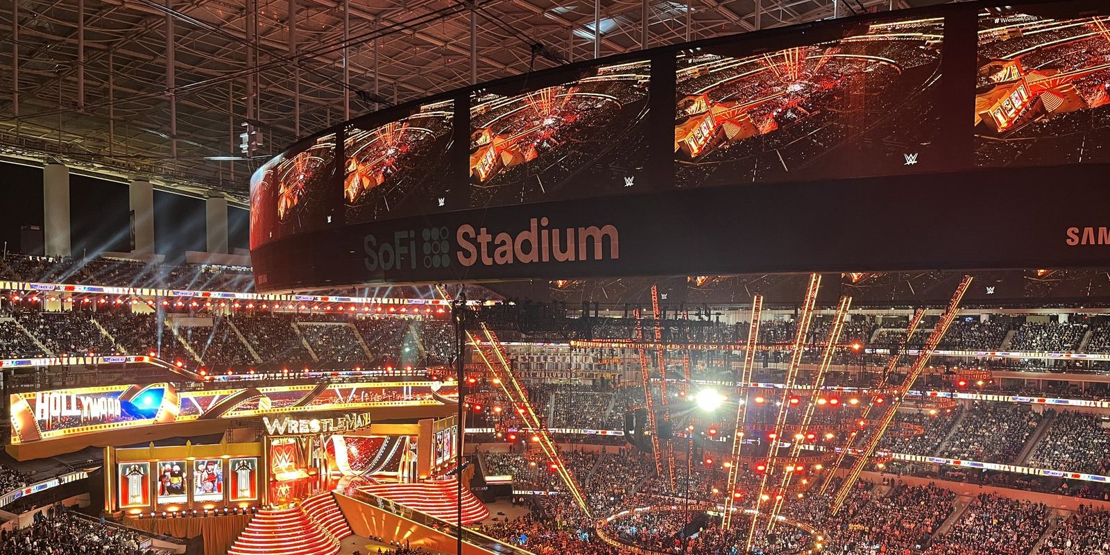 SoFi Stadium filled with fans for WrestleMania 39 night one